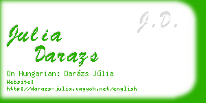 julia darazs business card