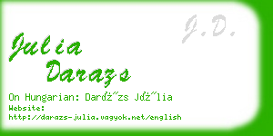 julia darazs business card
